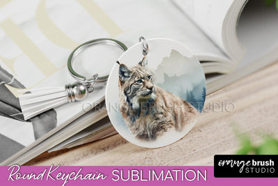 Wild Animals Keychain - Mountain Keychain Sublimation Design Sublimation OrangeBrushStudio 