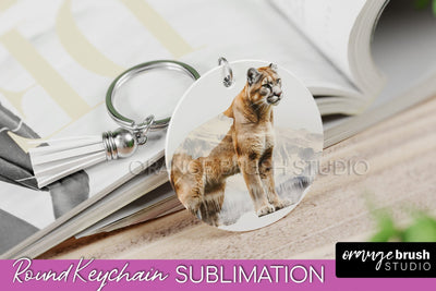 Wild Animals Keychain - Mountain Keychain Sublimation Design Sublimation OrangeBrushStudio 