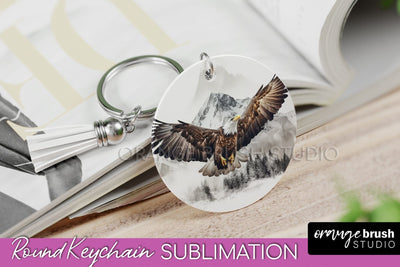 Wild Animals Keychain - Mountain Keychain Sublimation Design Sublimation OrangeBrushStudio 