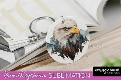 Wild Animals Keychain - Mountain Keychain Sublimation Design Sublimation OrangeBrushStudio 