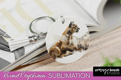 Wild Animals Keychain - Mountain Keychain Sublimation Design Sublimation OrangeBrushStudio 