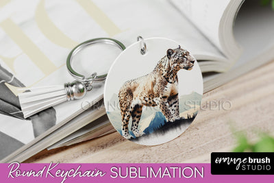 Wild Animals Keychain - Mountain Keychain Sublimation Design Sublimation OrangeBrushStudio 