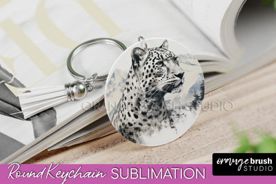 Wild Animals Keychain - Mountain Keychain Sublimation Design Sublimation OrangeBrushStudio 