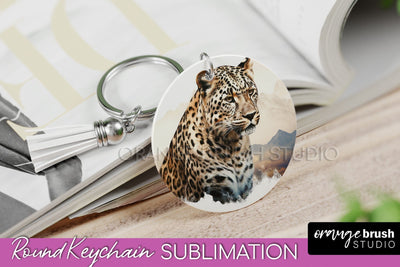 Wild Animals Keychain - Mountain Keychain Sublimation Design Sublimation OrangeBrushStudio 