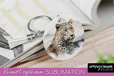 Wild Animals Keychain - Mountain Keychain Sublimation Design Sublimation OrangeBrushStudio 
