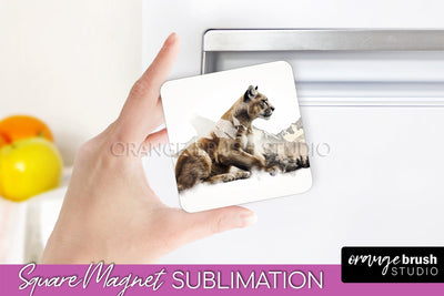 Wild Animals Magnet Sublimation, Mountain Magnet Design Sublimation OrangeBrushStudio 