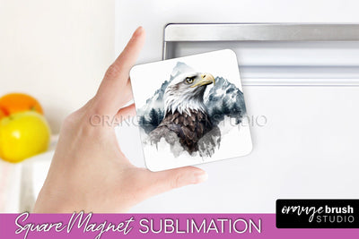 Wild Animals Magnet Sublimation, Mountain Magnet Design Sublimation OrangeBrushStudio 