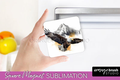 Wild Animals Magnet Sublimation, Mountain Magnet Design Sublimation OrangeBrushStudio 