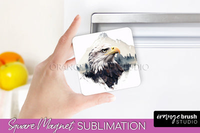 Wild Animals Magnet Sublimation, Mountain Magnet Design Sublimation OrangeBrushStudio 