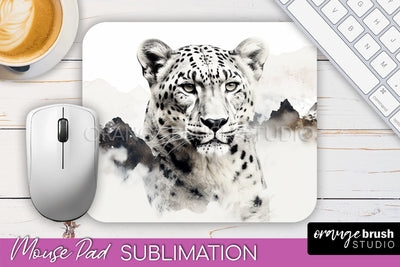 Wild Animals Mouse Pad, Mountain Mousepad Sublimation Sublimation OrangeBrushStudio 