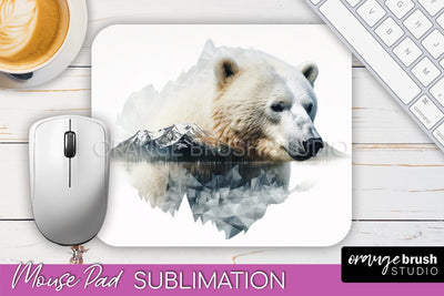 Wild Animals Mouse Pad, Mountain Mousepad Sublimation Sublimation OrangeBrushStudio 