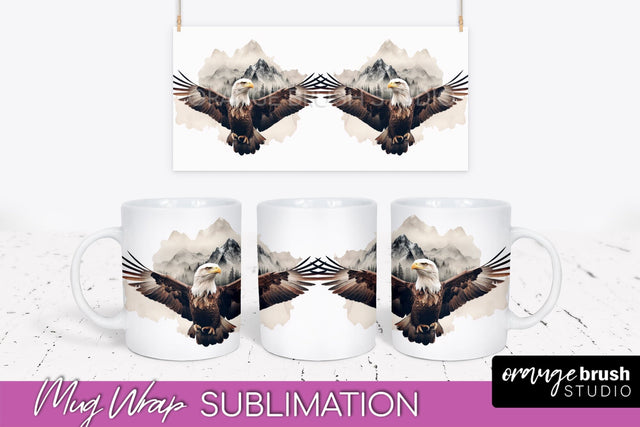 Wild Animals Mug Wrap - Mountain Camping Mug Design Sublimation OrangeBrushStudio 