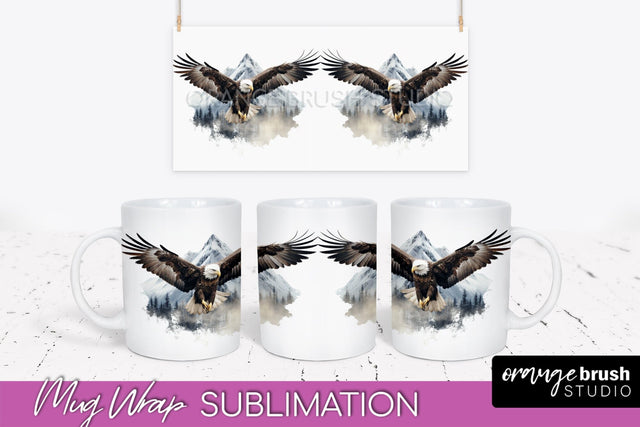 Wild Animals Mug Wrap - Mountain Camping Mug Design Sublimation OrangeBrushStudio 