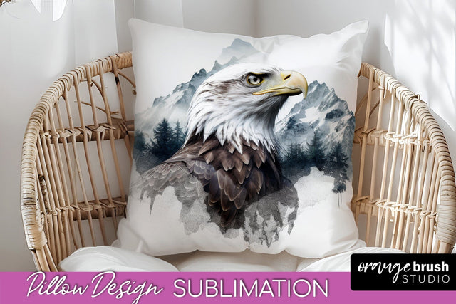 Wild Animals Pillow Cover - Mountain Pillow Sublimation Sublimation OrangeBrushStudio 