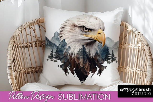 Wild Animals Pillow Cover - Mountain Pillow Sublimation Sublimation OrangeBrushStudio 