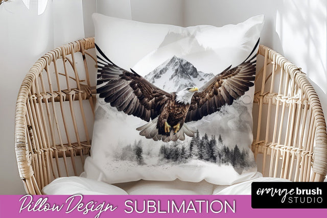 Wild Animals Pillow Cover - Mountain Pillow Sublimation Sublimation OrangeBrushStudio 