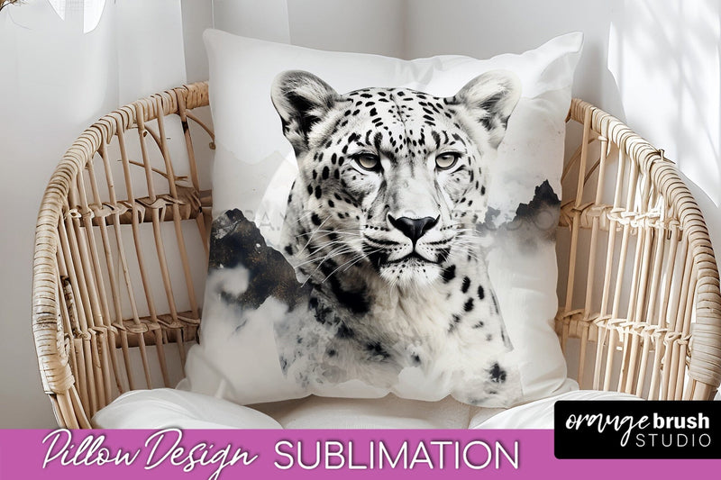 Wild Animals Pillow Cover - Mountain Pillow Sublimation Sublimation OrangeBrushStudio 