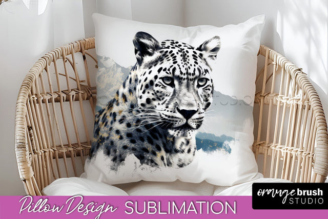 Wild Animals Pillow Cover - Mountain Pillow Sublimation Sublimation OrangeBrushStudio 