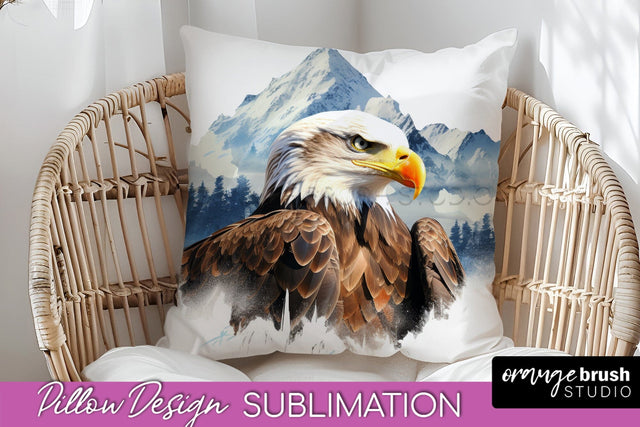 Wild Animals Pillow Cover - Mountain Pillow Sublimation Sublimation OrangeBrushStudio 