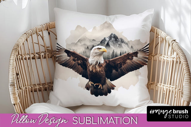 Wild Animals Pillow Cover - Mountain Pillow Sublimation Sublimation OrangeBrushStudio 