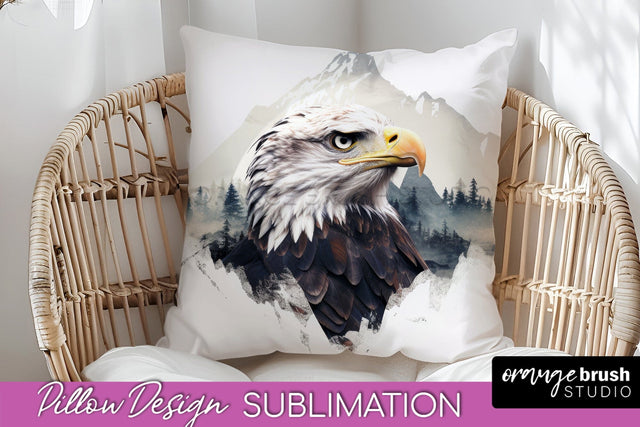 Wild Animals Pillow Cover - Mountain Pillow Sublimation Sublimation OrangeBrushStudio 