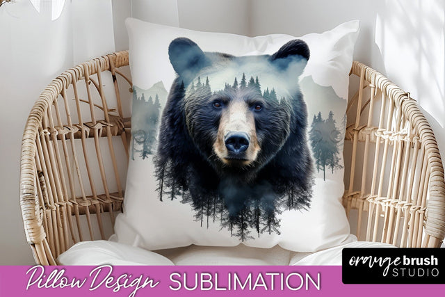 Wild Animals Pillow Cover - Mountain Pillow Sublimation Sublimation OrangeBrushStudio 