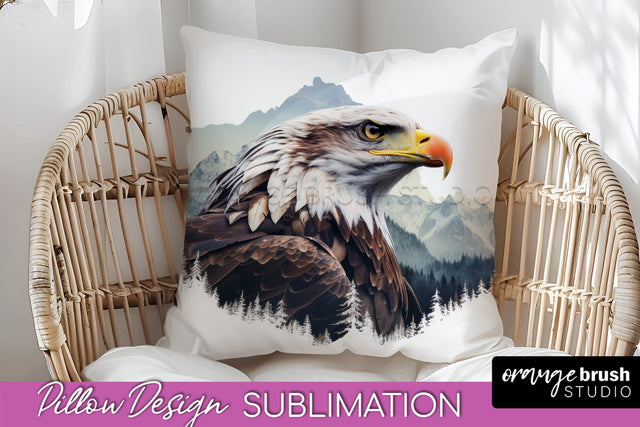 Wild Animals Pillow Cover - Mountain Pillow Sublimation Sublimation OrangeBrushStudio 