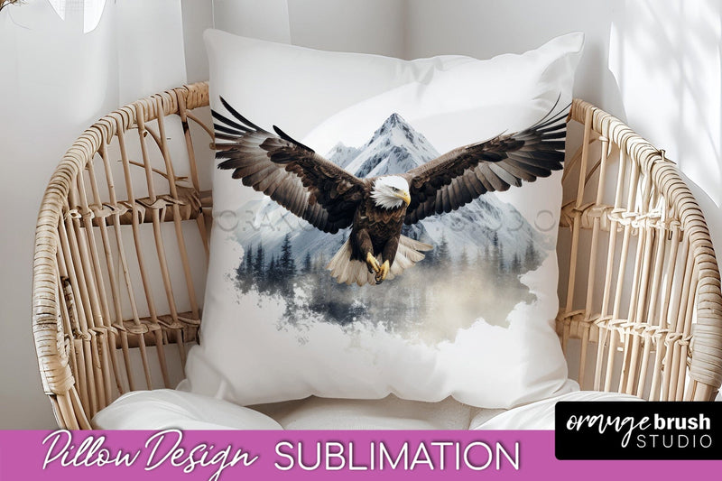 Wild Animals Pillow Cover - Mountain Pillow Sublimation Sublimation OrangeBrushStudio 