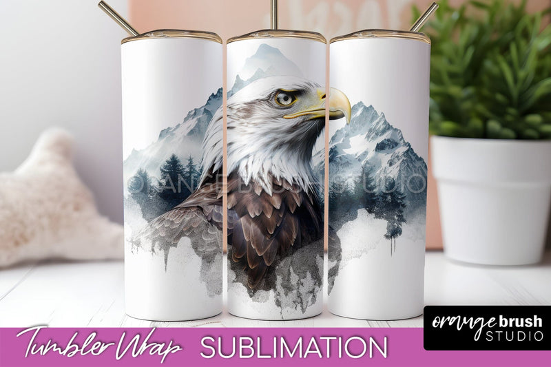 Wild Animals Tumbler Wrap, Mountain Tumbler Sublimation Sublimation OrangeBrushStudio 