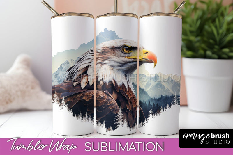Wild Animals Tumbler Wrap, Mountain Tumbler Sublimation Sublimation OrangeBrushStudio 