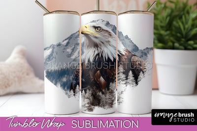 Wild Animals Tumbler Wrap, Mountain Tumbler Sublimation Sublimation OrangeBrushStudio 