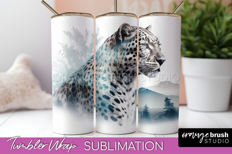 Wild Animals Tumbler Wrap, Mountain Tumbler Sublimation Sublimation OrangeBrushStudio 
