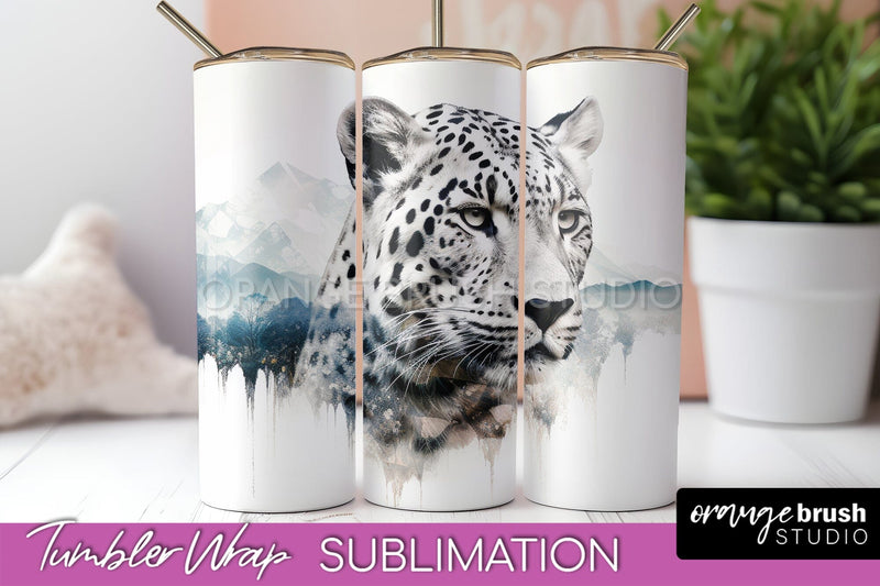 Wild Animals Tumbler Wrap, Mountain Tumbler Sublimation Sublimation OrangeBrushStudio 