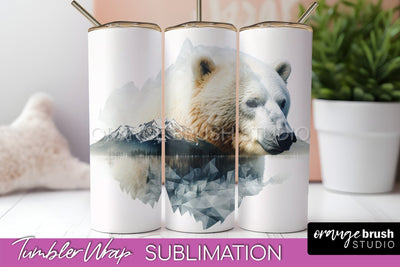 Wild Animals Tumbler Wrap, Mountain Tumbler Sublimation Sublimation OrangeBrushStudio 