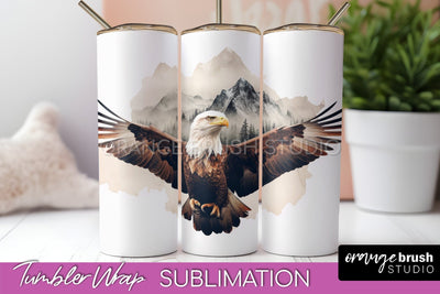 Wild Animals Tumbler Wrap, Mountain Tumbler Sublimation Sublimation OrangeBrushStudio 