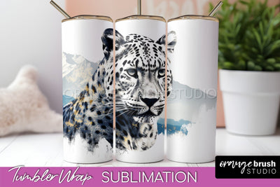Wild Animals Tumbler Wrap, Mountain Tumbler Sublimation Sublimation OrangeBrushStudio 