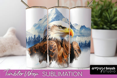 Wild Animals Tumbler Wrap, Mountain Tumbler Sublimation Sublimation OrangeBrushStudio 