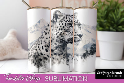 Wild Animals Tumbler Wrap, Mountain Tumbler Sublimation Sublimation OrangeBrushStudio 