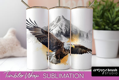 Wild Animals Tumbler Wrap, Mountain Tumbler Sublimation Sublimation OrangeBrushStudio 