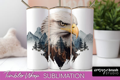 Wild Animals Tumbler Wrap, Mountain Tumbler Sublimation Sublimation OrangeBrushStudio 