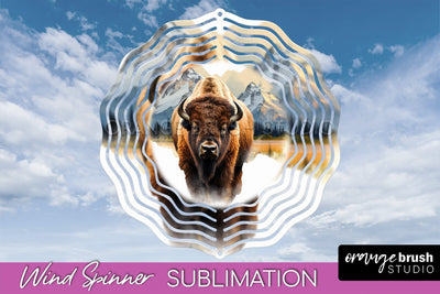 Wild Animals Wind Spinner - Camping Wind Spinner Sublimation Sublimation OrangeBrushStudio 