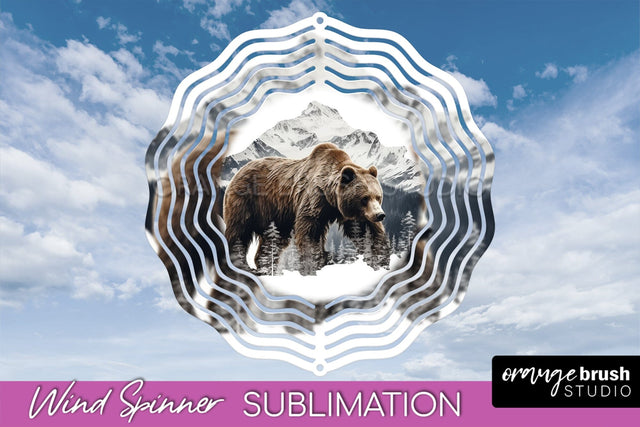Wild Animals Wind Spinner - Camping Wind Spinner Sublimation Sublimation OrangeBrushStudio 