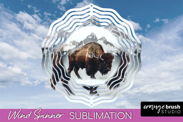 Wild Animals Wind Spinner - Camping Wind Spinner Sublimation Sublimation OrangeBrushStudio 