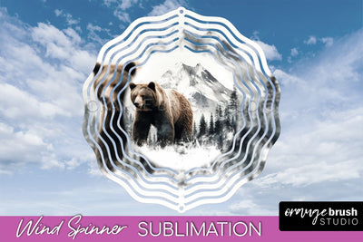 Wild Animals Wind Spinner - Camping Wind Spinner Sublimation Sublimation OrangeBrushStudio 