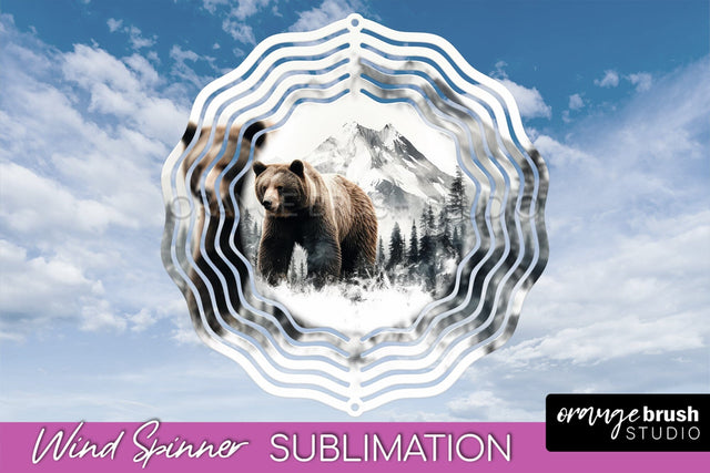 Wild Animals Wind Spinner - Camping Wind Spinner Sublimation Sublimation OrangeBrushStudio 