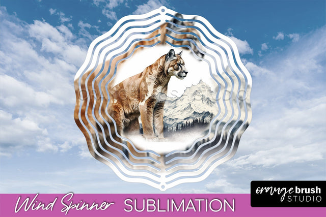Wild Animals Wind Spinner - Camping Wind Spinner Sublimation Sublimation OrangeBrushStudio 