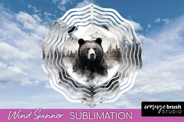 Wild Animals Wind Spinner - Camping Wind Spinner Sublimation Sublimation OrangeBrushStudio 