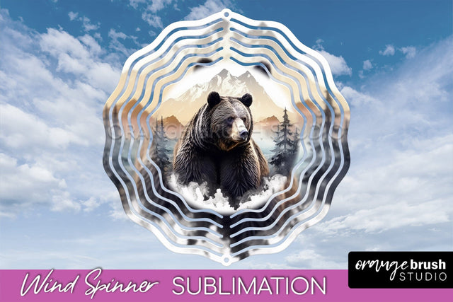 Wild Animals Wind Spinner - Camping Wind Spinner Sublimation Sublimation OrangeBrushStudio 