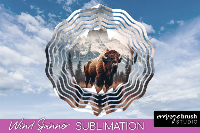 Wild Animals Wind Spinner - Camping Wind Spinner Sublimation Sublimation OrangeBrushStudio 