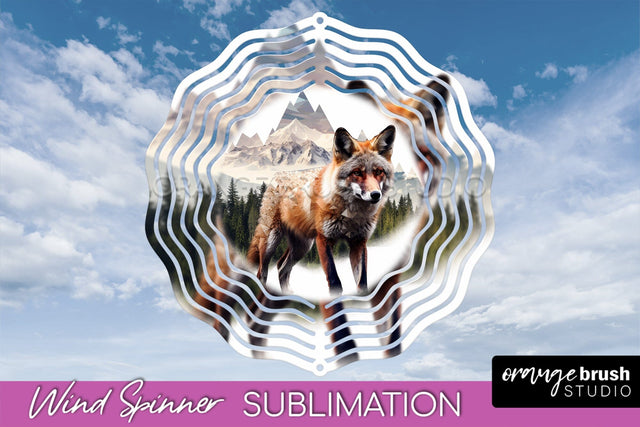 Wild Animals Wind Spinner - Camping Wind Spinner Sublimation Sublimation OrangeBrushStudio 